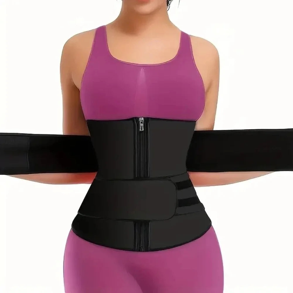 Faja deportiva reductora para mujer – cinturón moldeador para entrenamiento y efecto sudoración