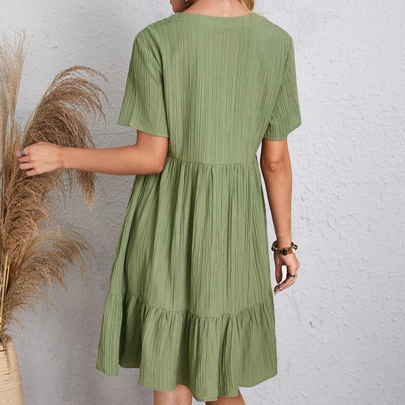 Vestido bohemio corto de verano para mujer