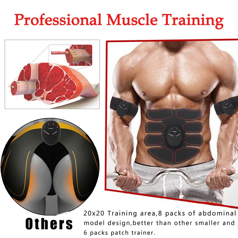 Electroestimulador EMS para abdomen y glúteos