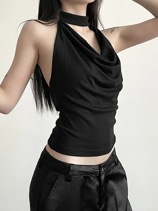 Top halter básico de verano para mujer