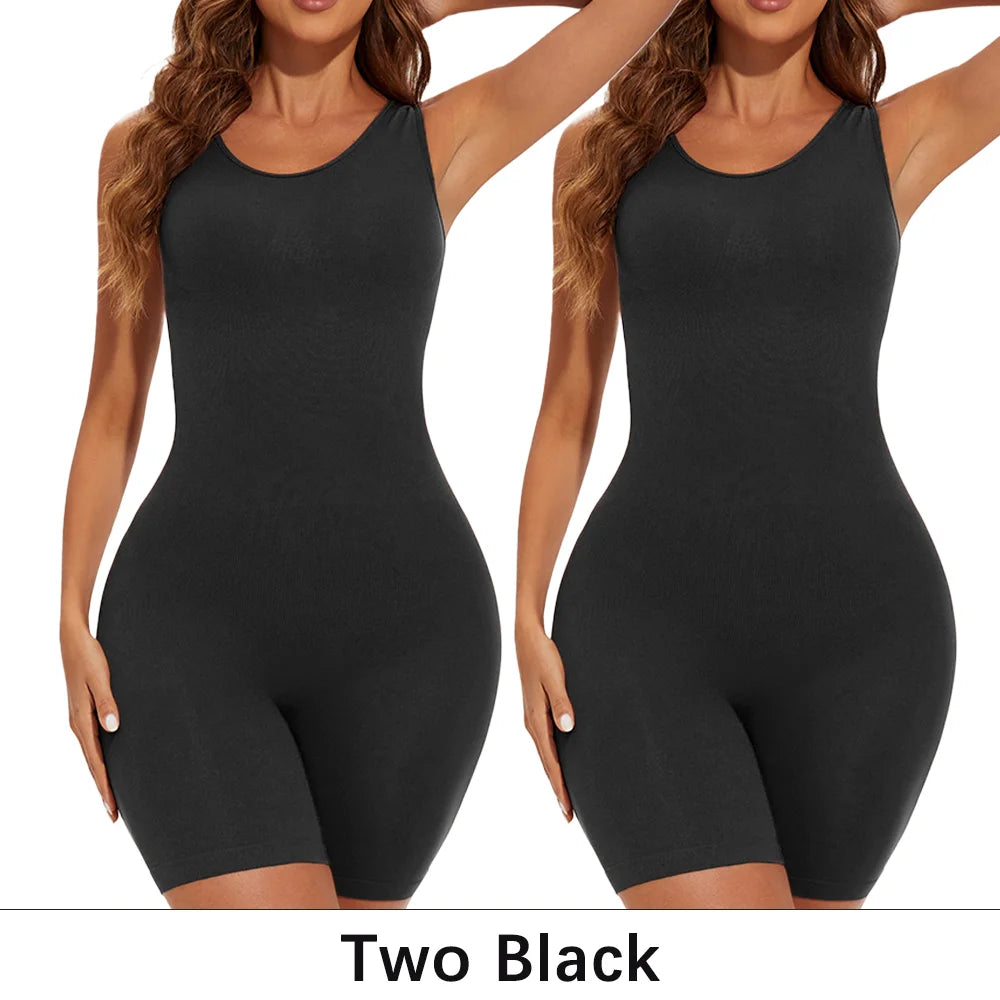 POKARLA Bodysuit Moldeador Seamless de Cobertura Total con Tirantes Anchos y Efecto Reductor de Muslos