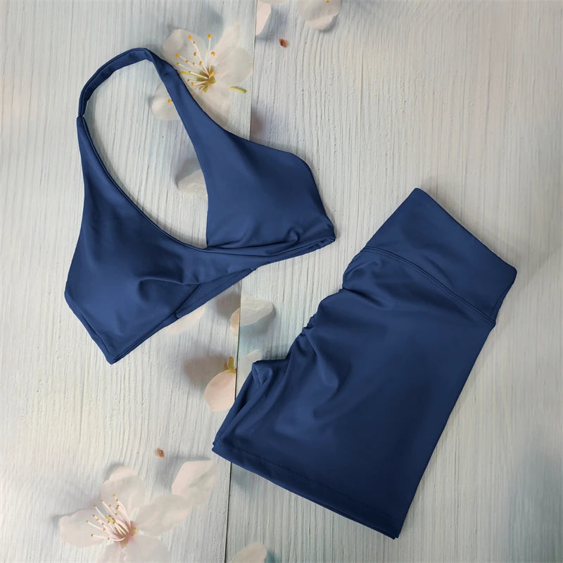 Conjunto deportivo corto moldeador para mujer