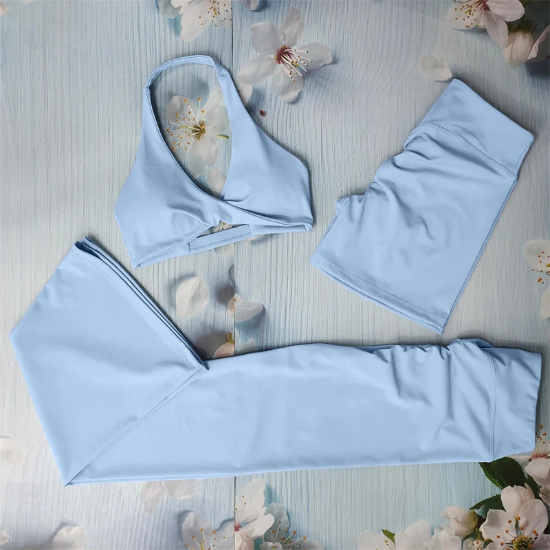 Conjunto deportivo corto moldeador para mujer