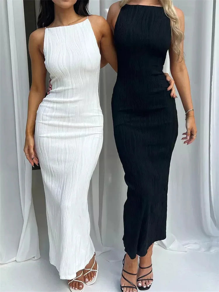 Vestido largo sexy con abertura para mujer