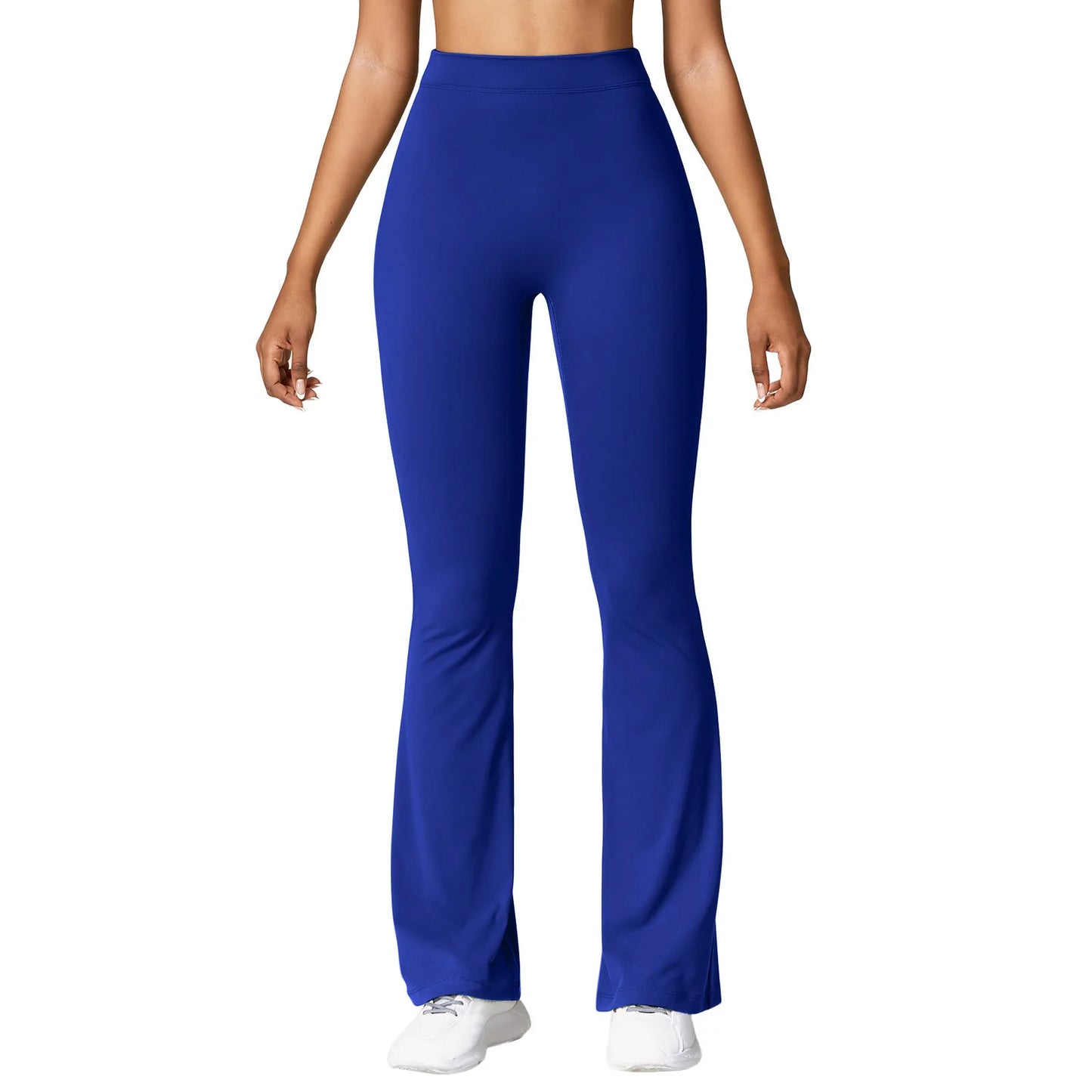 Leggings acampanados push-up para mujer – cintura alta y diseño V-back moldeador para gym
