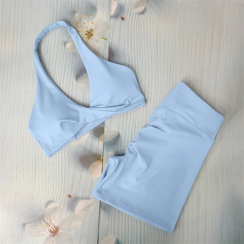 Conjunto deportivo corto moldeador para mujer